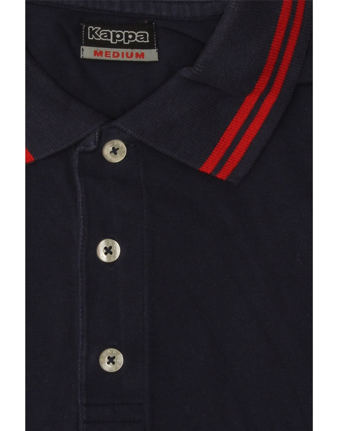 KAPPA Mens Polo Shirt Medium Navy Blue Cotton Vintage Kappa and Second-Hand Kappa from Messina Hembry 