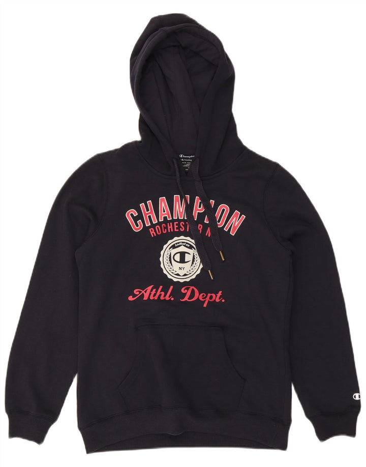 Maglione con cappuccio grafico per ragazze CHAMPION NY Rochester 11-12 anni blu navy