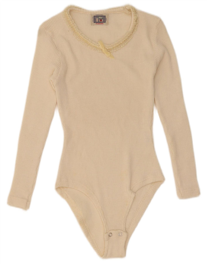 Body a maniche lunghe da donna Compagnie UK 12 medio bianco sporco