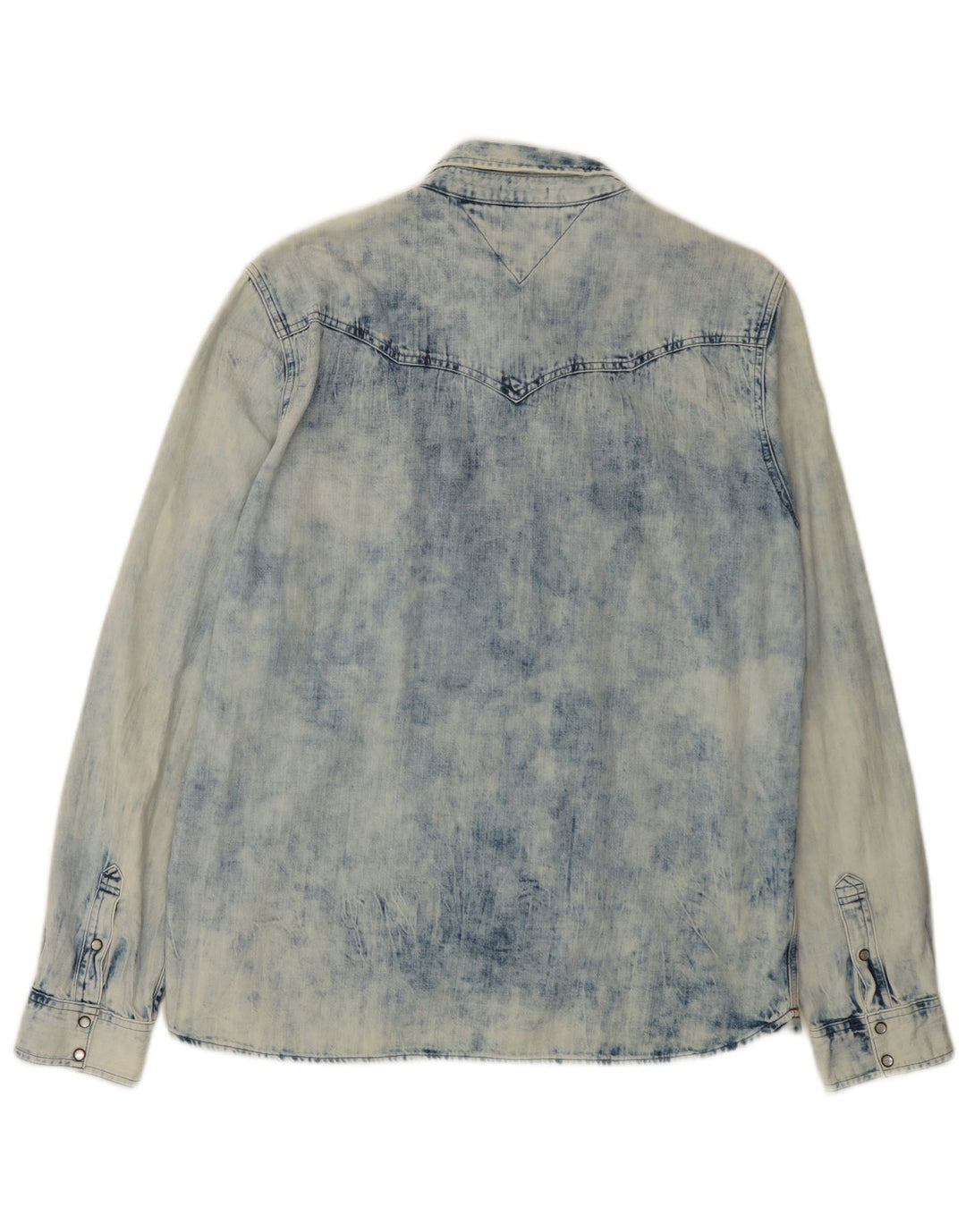 Camicia di jeans da uomo Tommy Hilfiger XL in cotone blu