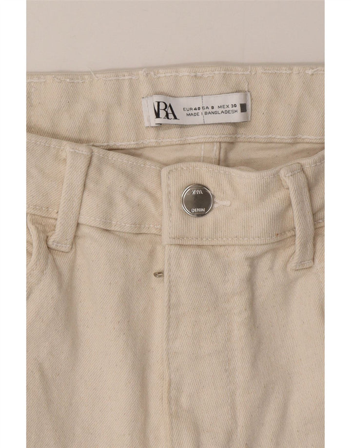 Jeans corti da donna Zara EU 40 medio W30 L25 cotone beige