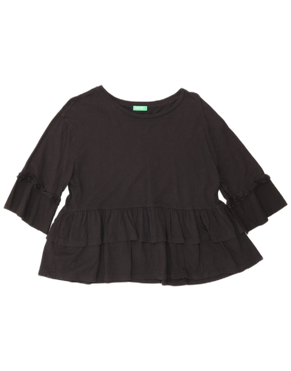 Camicetta da donna con maniche a 3/4 Benetton Top US 4 Small Nera