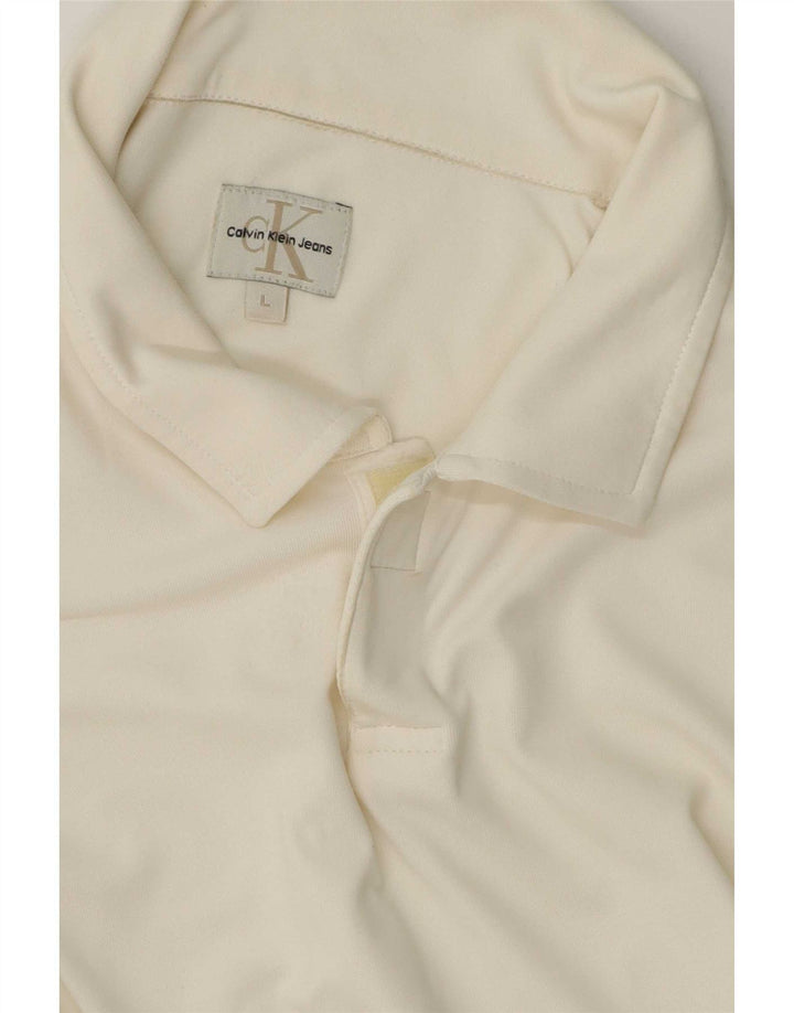 Polo da uomo Calvin Klein Jeans Large Bianco