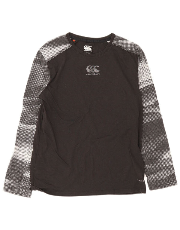 Top Canterbury da bambino a vestibilità regolare a maniche lunghe, 11-12 anni, colore nero