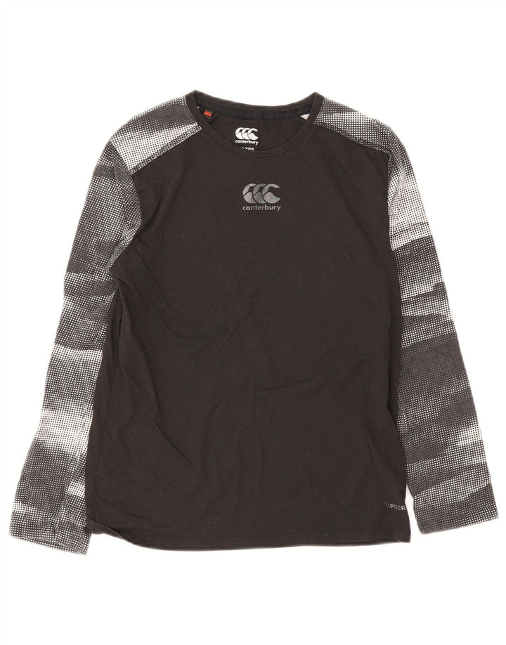 Top Canterbury da bambino a vestibilità regolare a maniche lunghe, 11-12 anni, colore nero