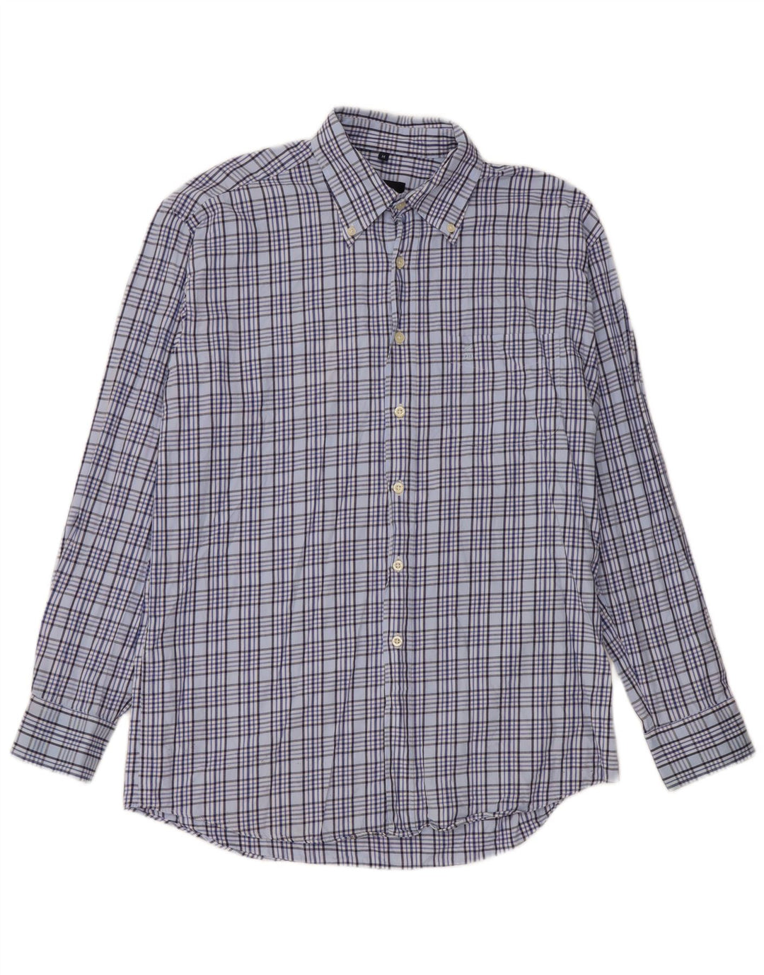 Camicia da uomo Daniel Hechter in cotone a quadri blu medio