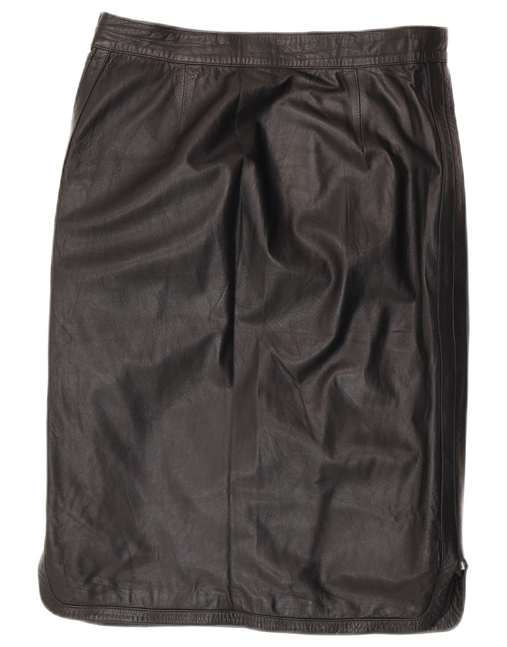 Gonna in pelle da donna Genny W32 grande nera