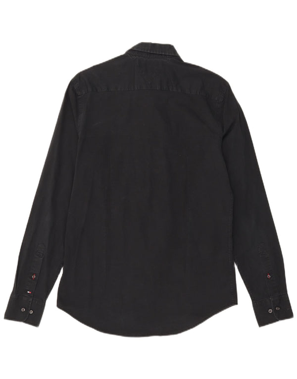 Camicia da uomo Tommy Hilfiger in cotone nero medio