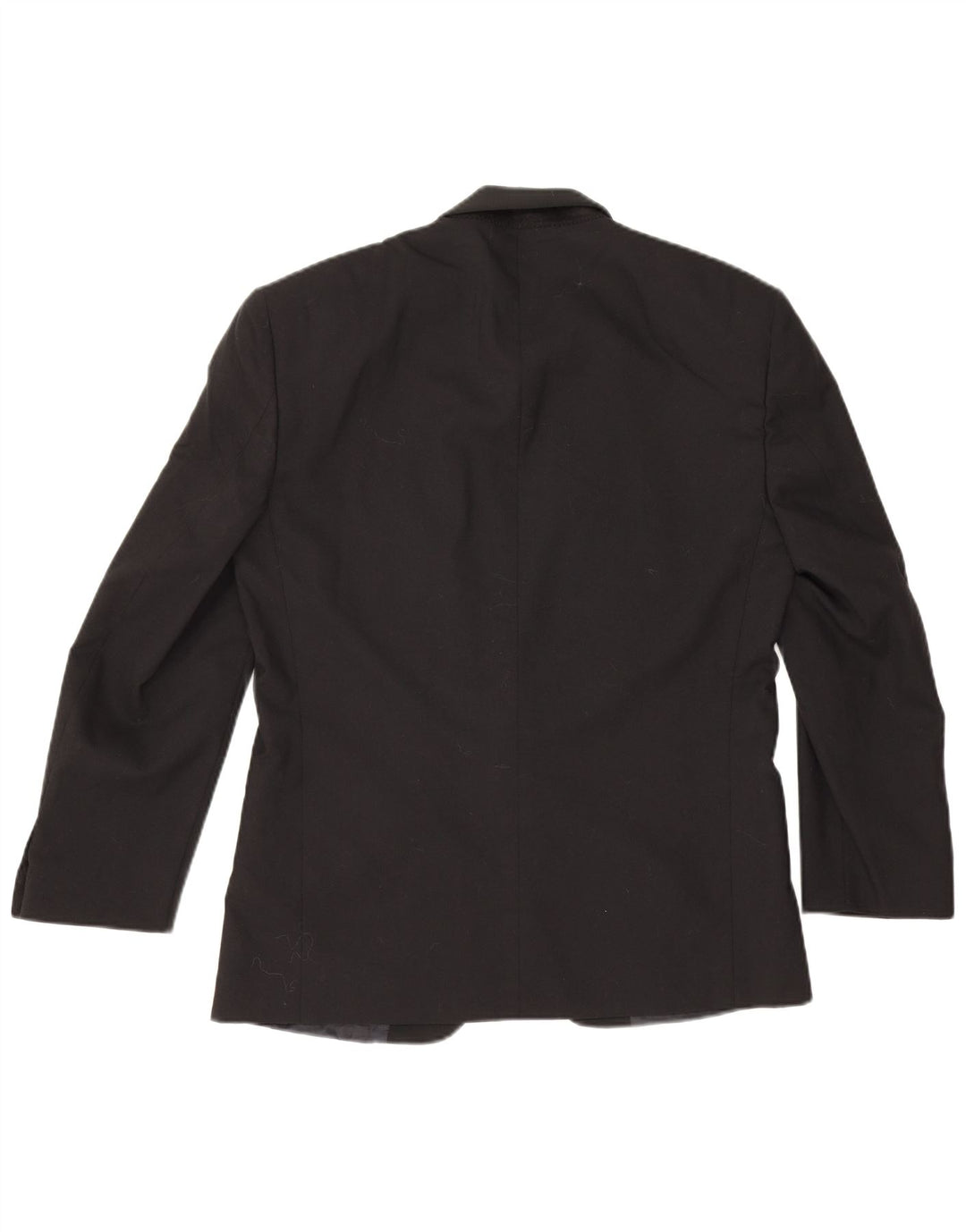 Giacca blazer vintage da uomo a 1 bottone IT 48 media nera in lana vergine classica