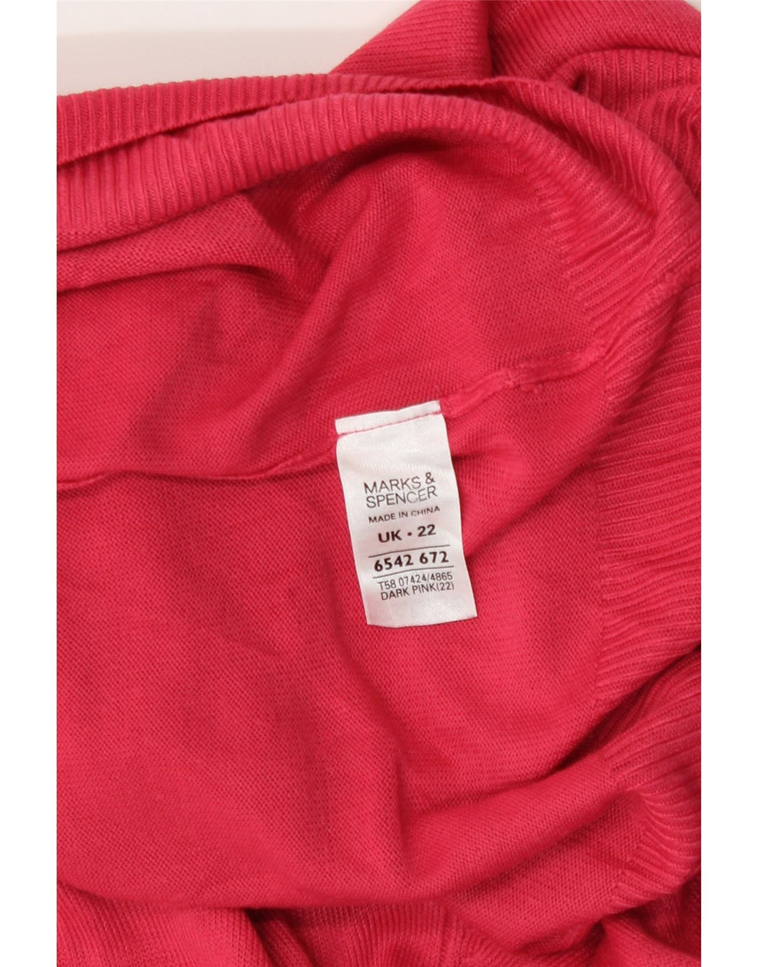 Maglione cardigan da donna Marks & Spencer UK 22 3XL Rosa