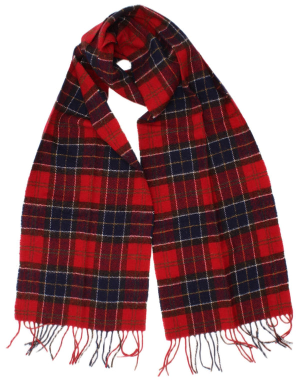 Sciarpa rettangolare da uomo Barbour, taglia unica, in lana scozzese rossa, classica