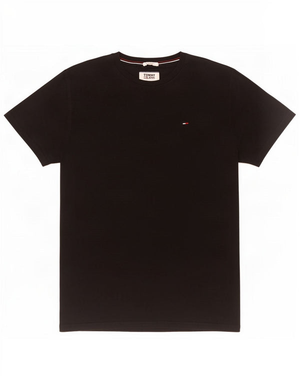 T-shirt da uomo Tommy Hilfiger Top piccola in cotone nero