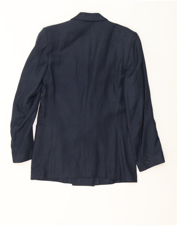 Giacca blazer doppiopetto vintage da uomo UK 38 media blu navy classica