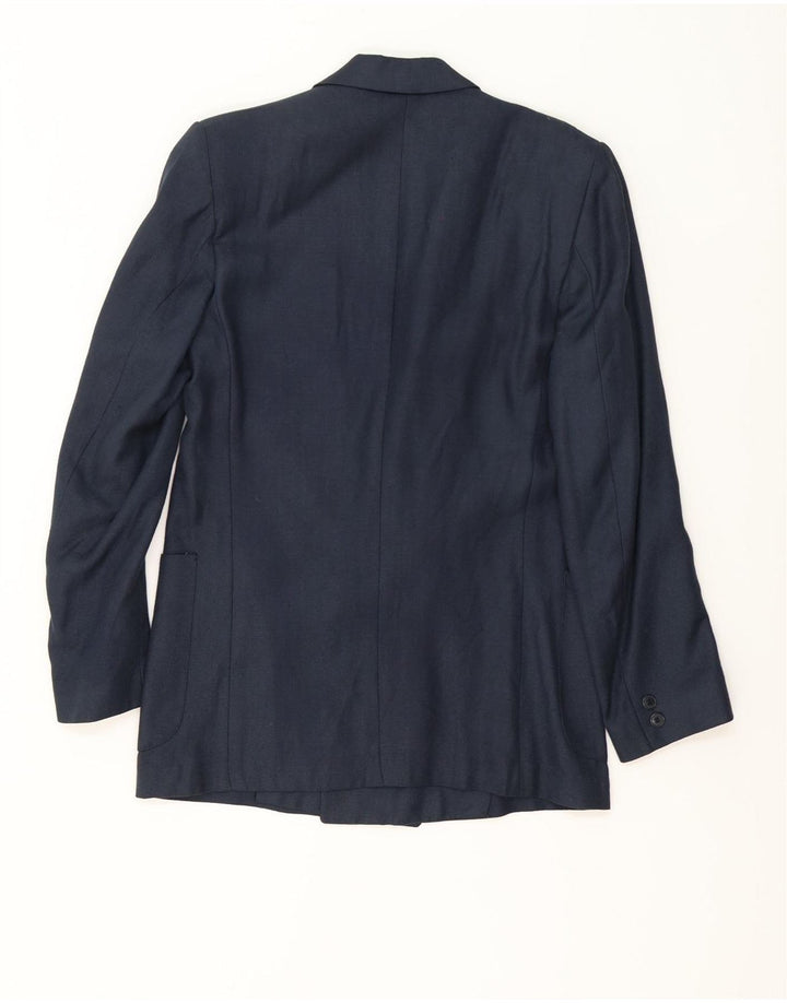 Giacca blazer doppiopetto vintage da uomo UK 38 media blu navy classica