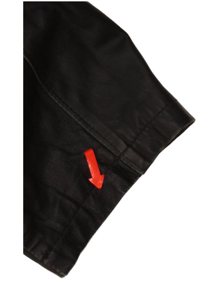 Giacca blazer da uomo a 3 bottoni Bizzarro IT 54 2XL in pelle nera