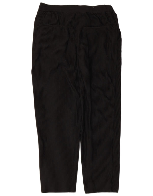 Pantaloni casual dritti da donna Zara medi W32 L30 poliestere nero