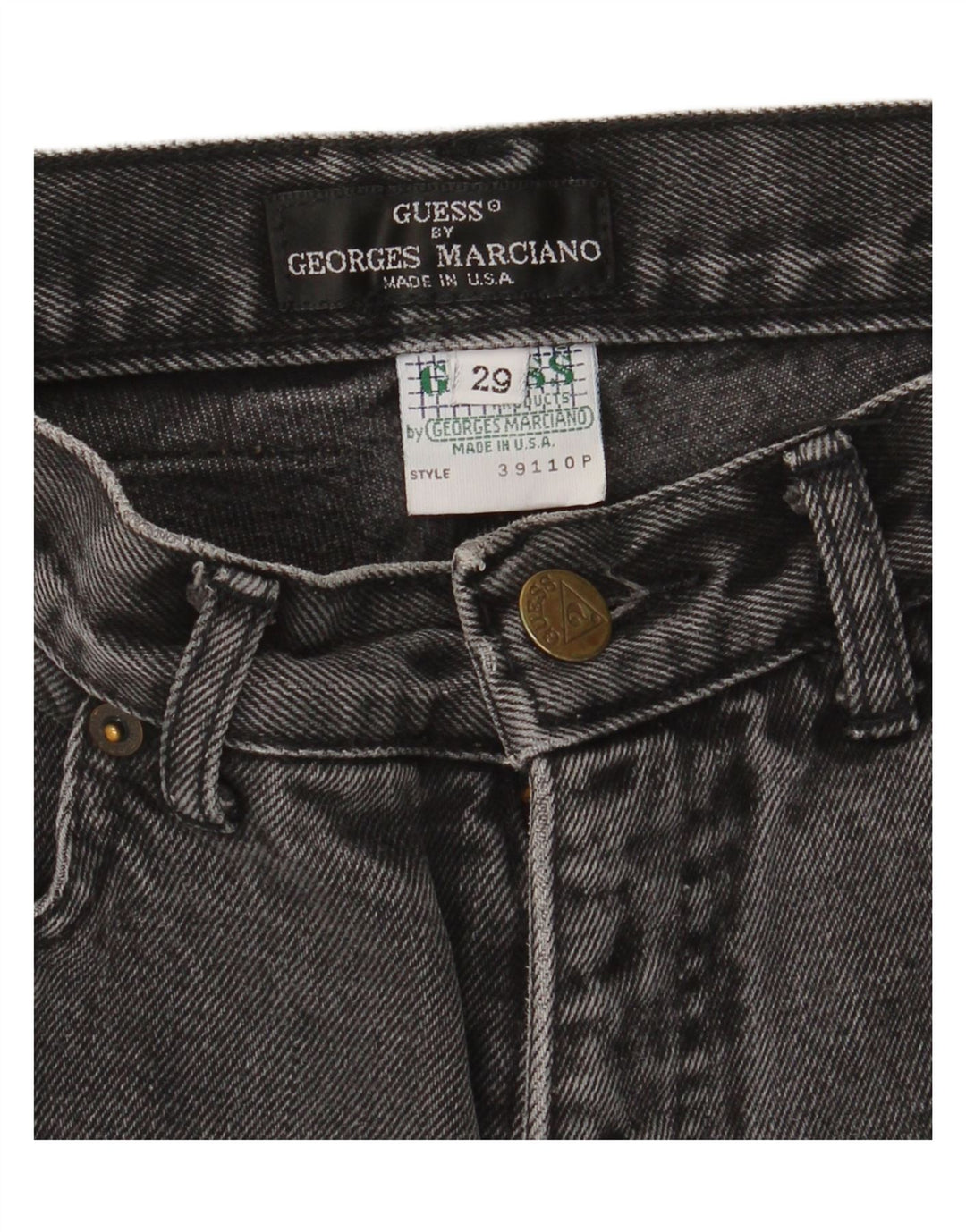 Jeans affusolati da donna Guess W29 L24 cotone nero