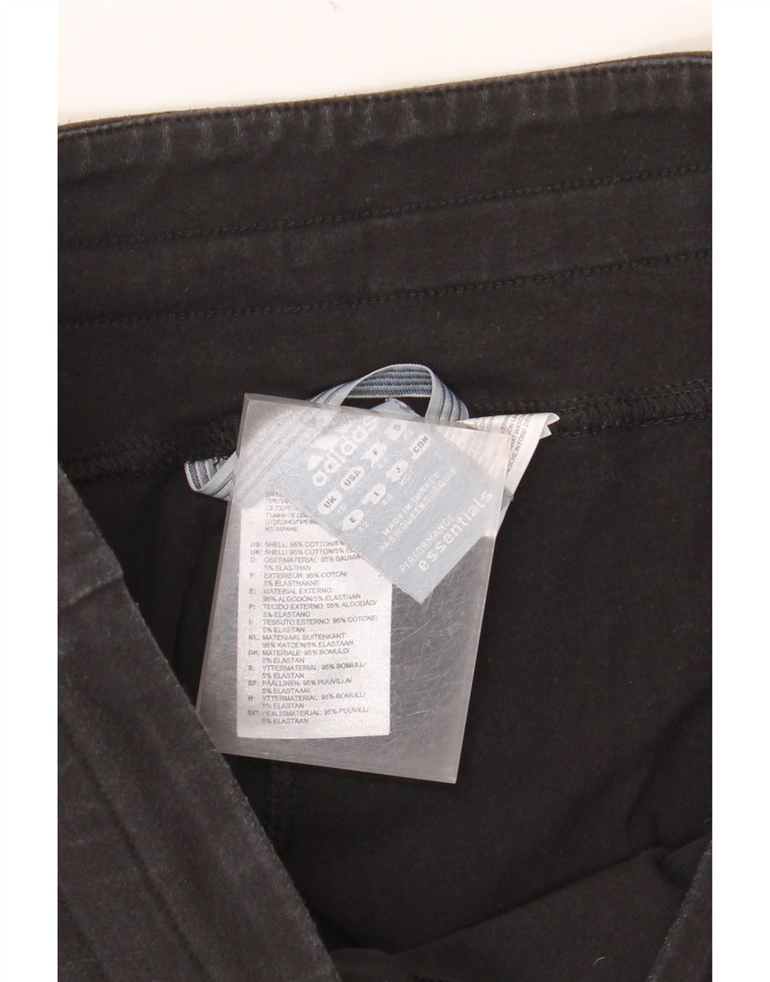 Pantaloni da tuta da donna ADIDAS Capri Joggers UK 16 grandi cotone nero