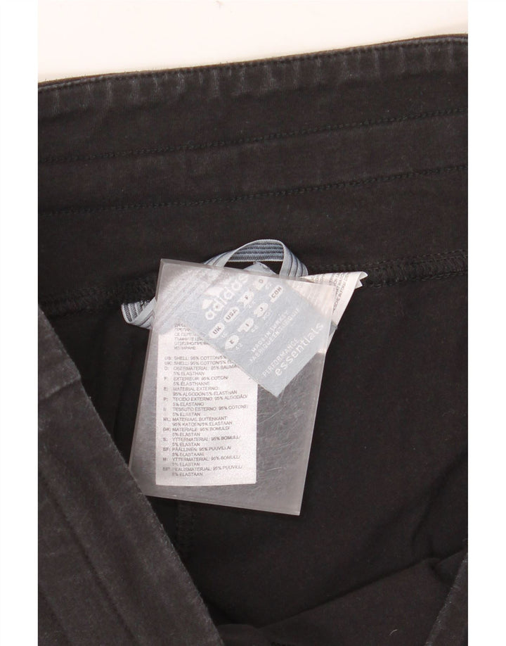 Pantaloni da tuta da donna ADIDAS Capri Joggers UK 16 grandi cotone nero