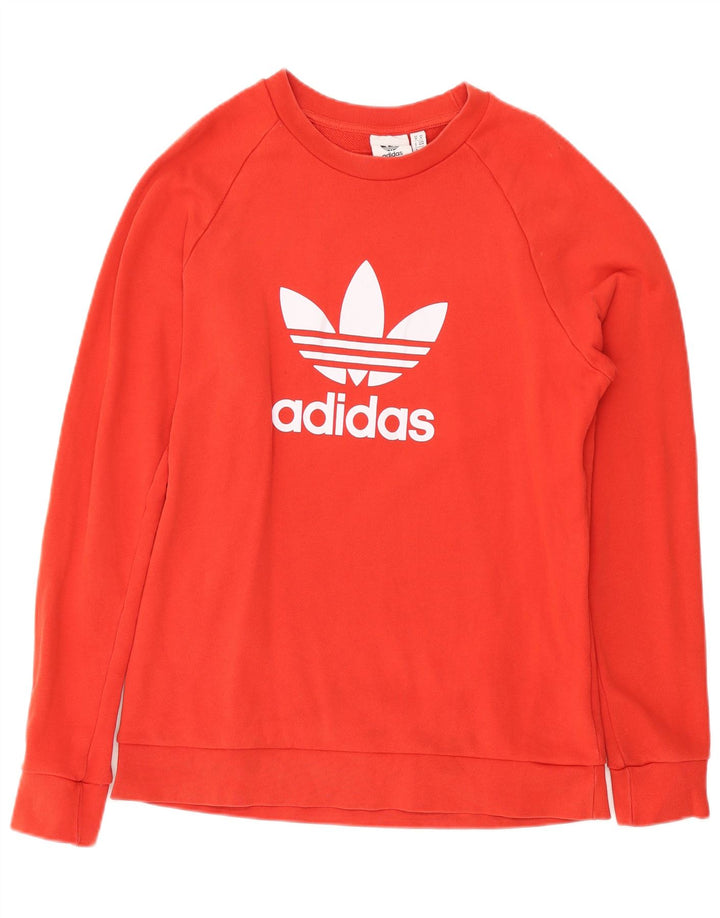 Felpa grafica da uomo Adidas Felpa media in cotone rosso