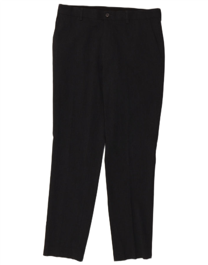 Pantaloni da abito slim da uomo Marks & Spencer W32 L31 Poliestere grigio