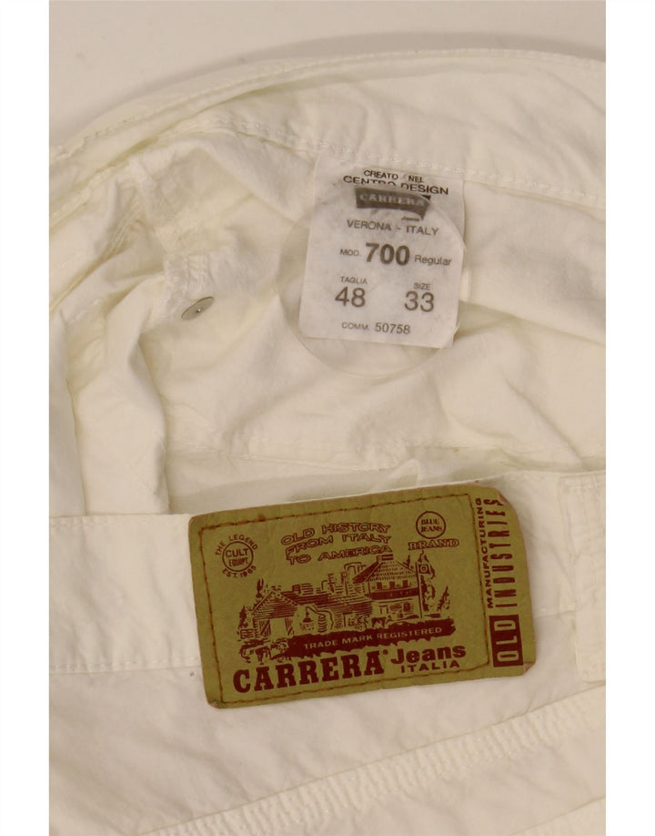 Pantaloni casual Carrera da uomo 700 vestibilità regolare taglia 33 cotone bianco