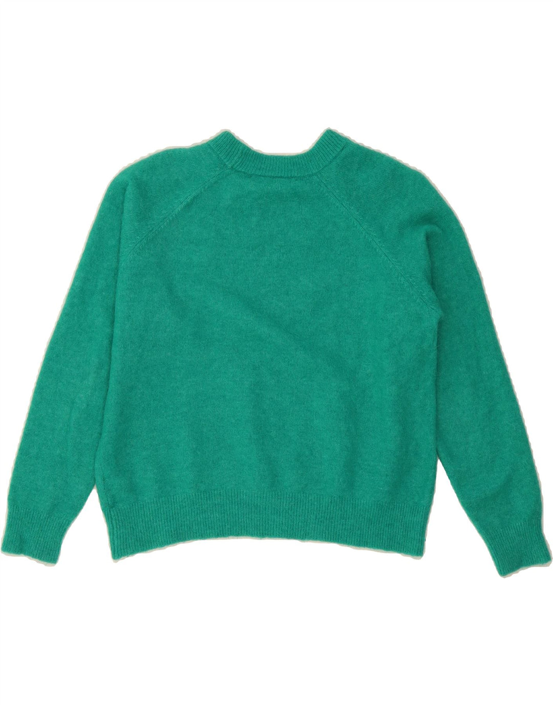 ZARA Womens Crew Neck Jumper Sweater UK 14 Medium Green Nylon Vintage Zara and Second-Hand Zara from Messina Hembry 