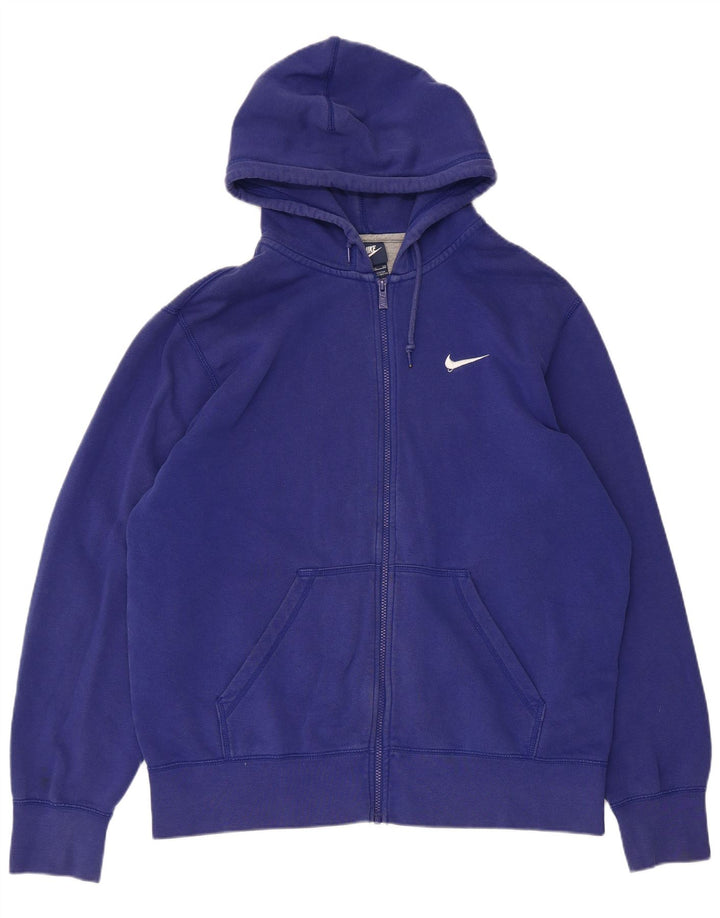 Felpa con cappuccio e zip Nike da uomo XL in cotone blu