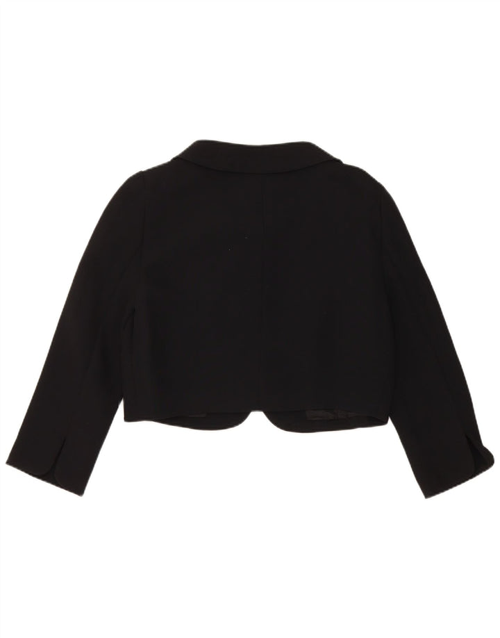 Luisa Spagnoli Giacca Bolero Manica 3/4 da Donna IT 44 Acetato Nero Medio