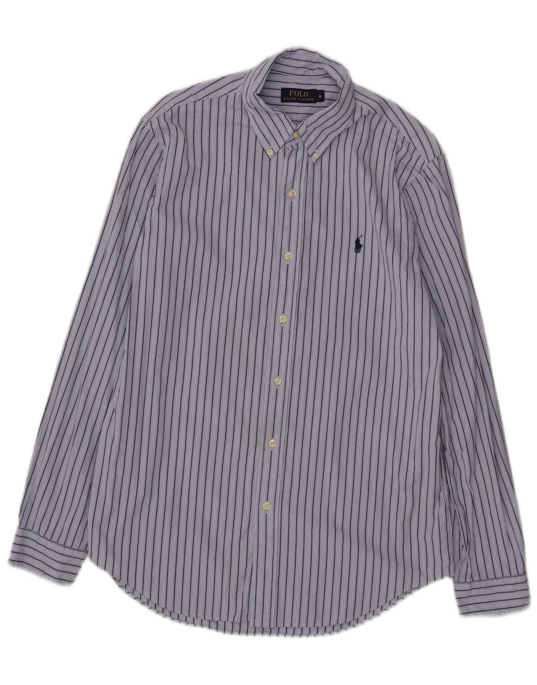 Polo Ralph Lauren Camicia da uomo in cotone a righe blu medio