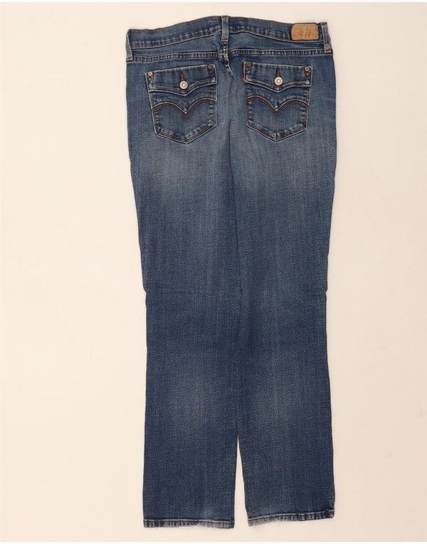 Levi's Donna 505 Jeans dritti US 12 Large W30 L30 Cotone blu