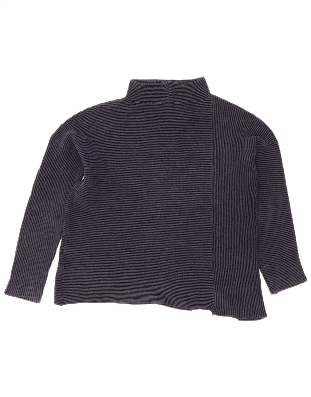 Maglione maglione collo alto da donna French Connection UK 10 piccolo blu navy