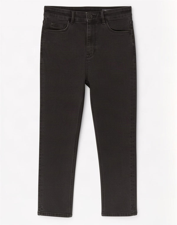 Jeans corti Marks & Spencer da donna The Carrie UK 10 piccoli W26 L22 neri