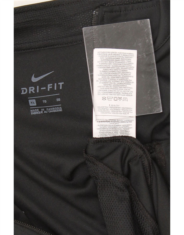 NIKE Mens Dri Fit Tracksuit Top Jacket XL Black Polyester