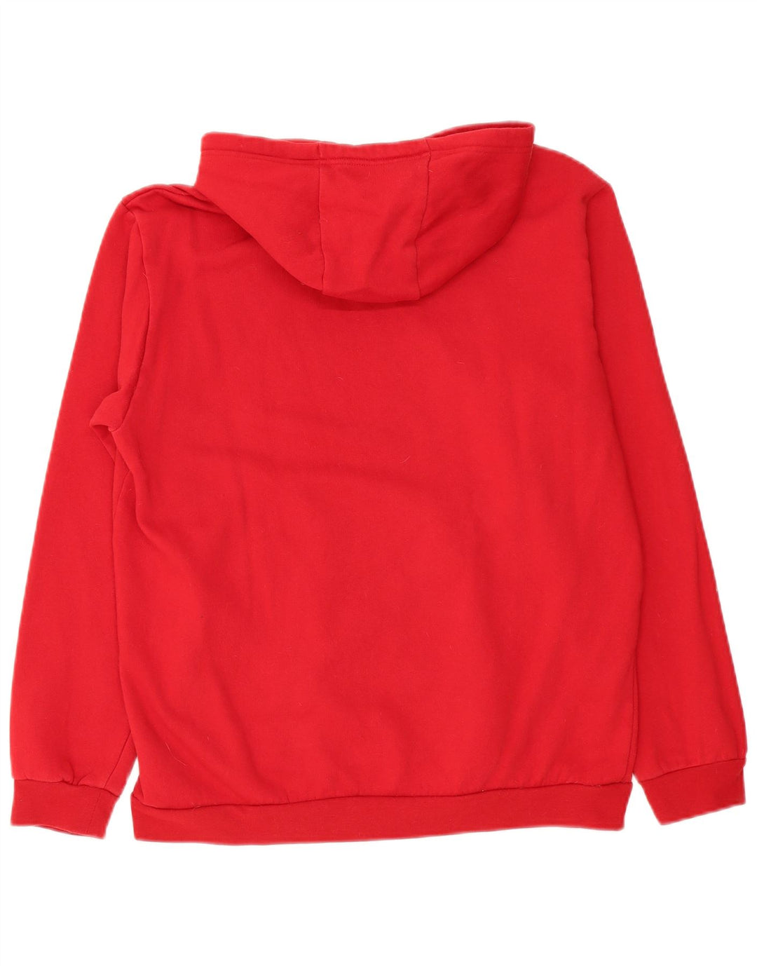 Felpa con cappuccio da uomo Adidas Large rossa in cotone