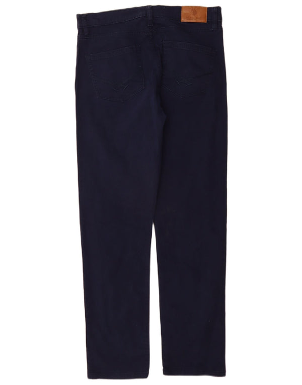 Polo Assn. degli Stati Uniti Pantaloni casual da uomo slim fit W32 L30 in cotone blu navy