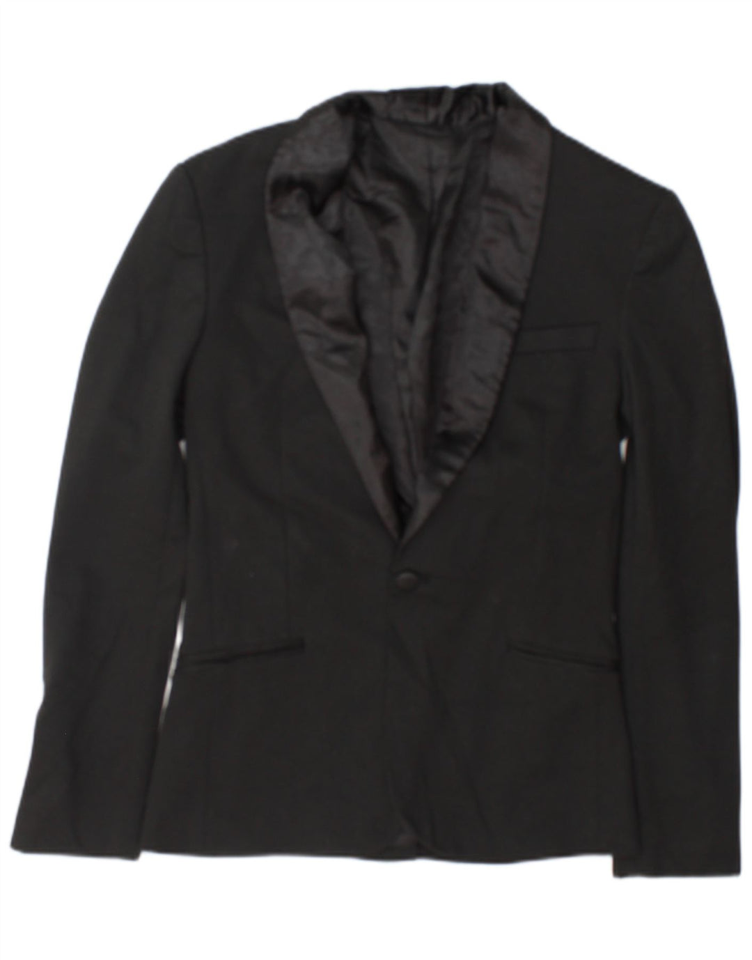 Giacca blazer da uomo a 1 bottone Zara UK 36 piccola in poliestere nero