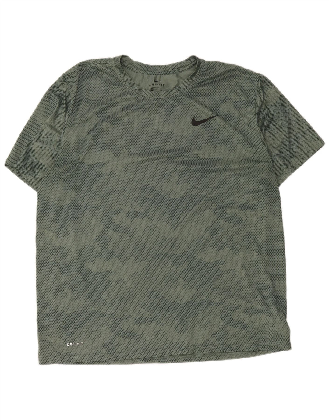 T-shirt da uomo Nike Dri Fit Top 2XL poliestere mimetico verde