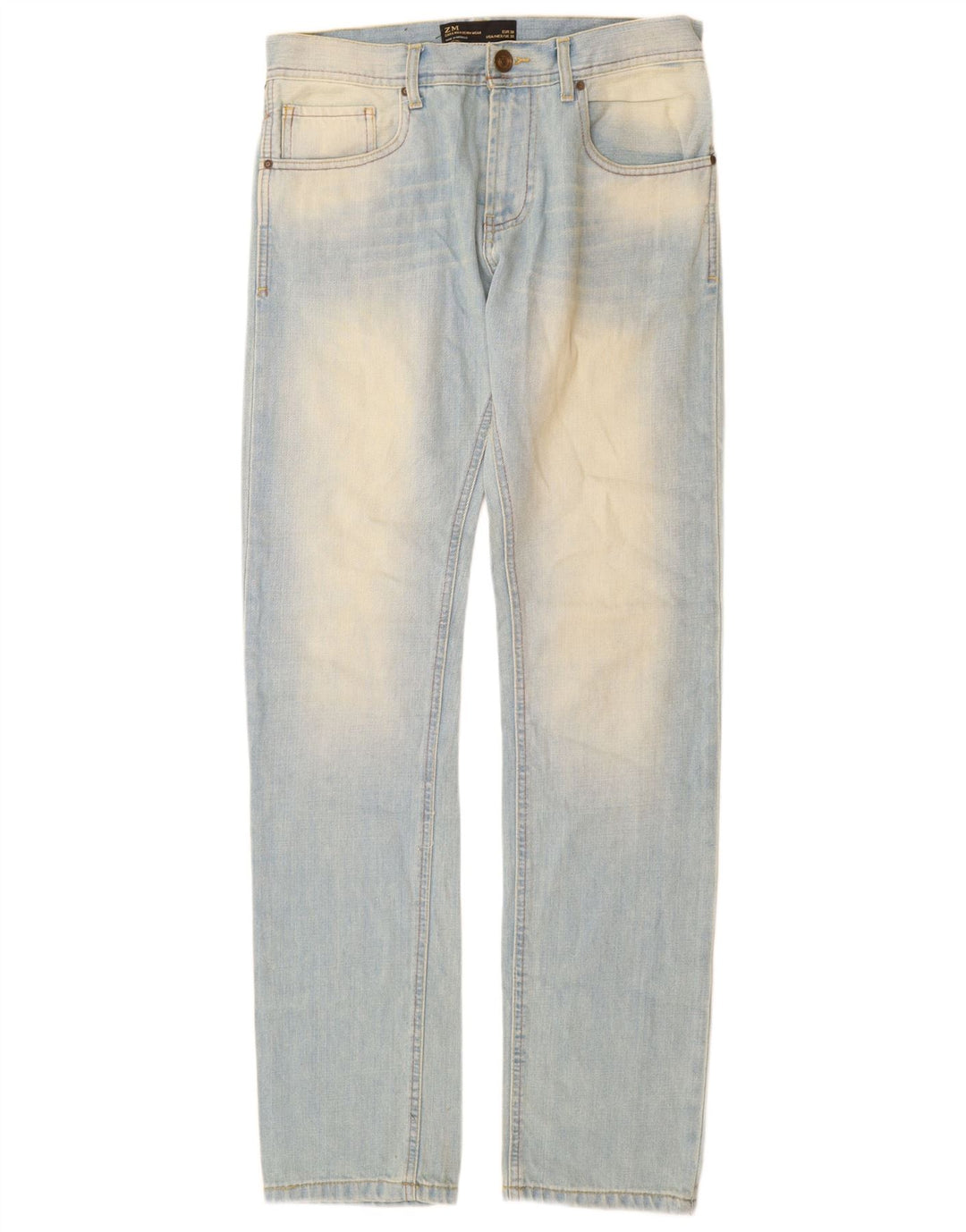 Jeans slim da uomo Zara EU 38 Small W30 L34 Cotone blu