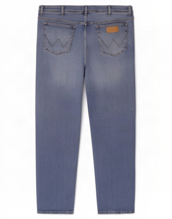 Jeans dritti da uomo Wrangler Texas W46 L32 cotone blu