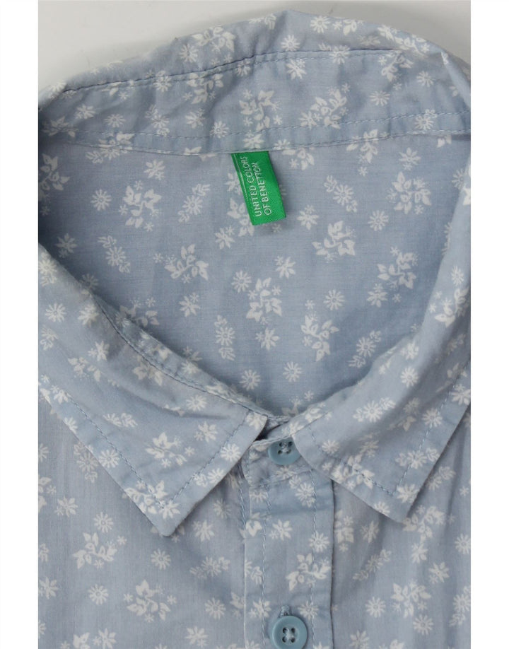 Camicia Benetton Uomo Blu Medio Floreale
