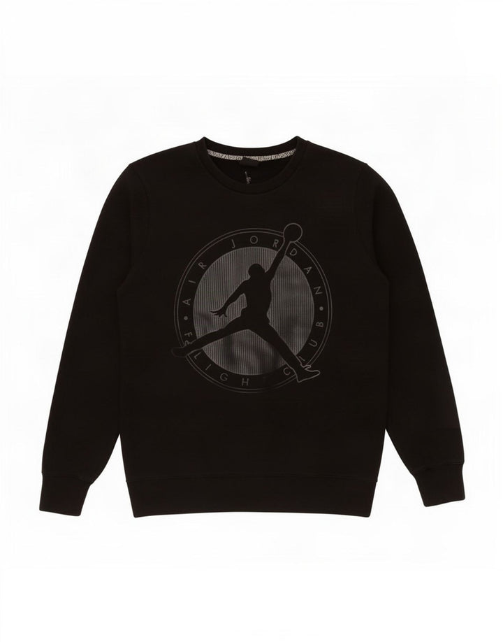 Felpa con grafica Jordan da uomo, grande, in cotone nero