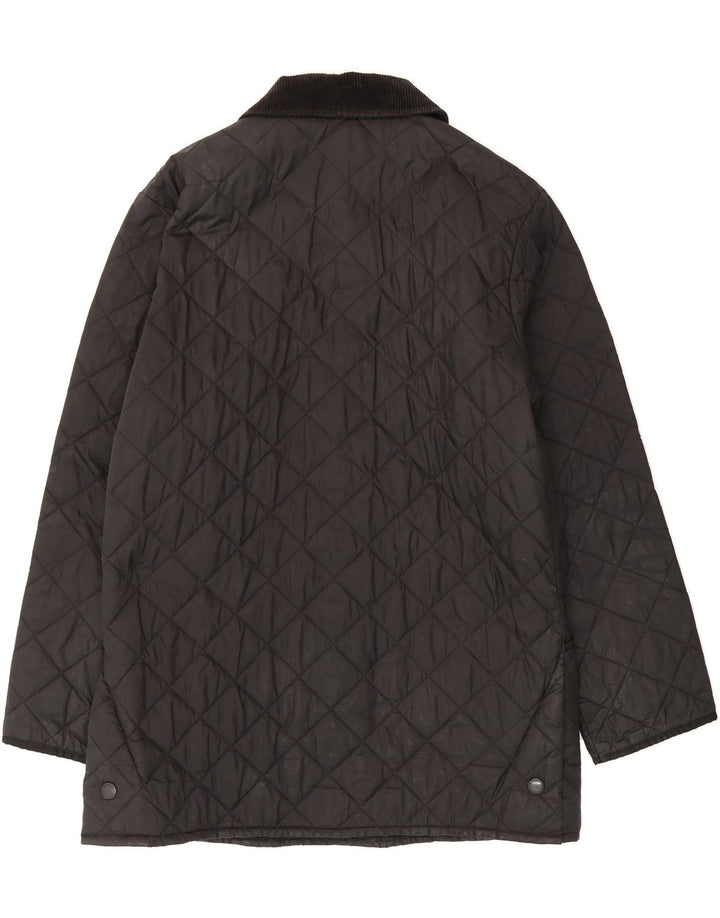 BARBOUR Mens Quilted Jacket UK 36 Small Black Polyamide Vintage Barbour and Second-Hand Barbour from Messina Hembry 