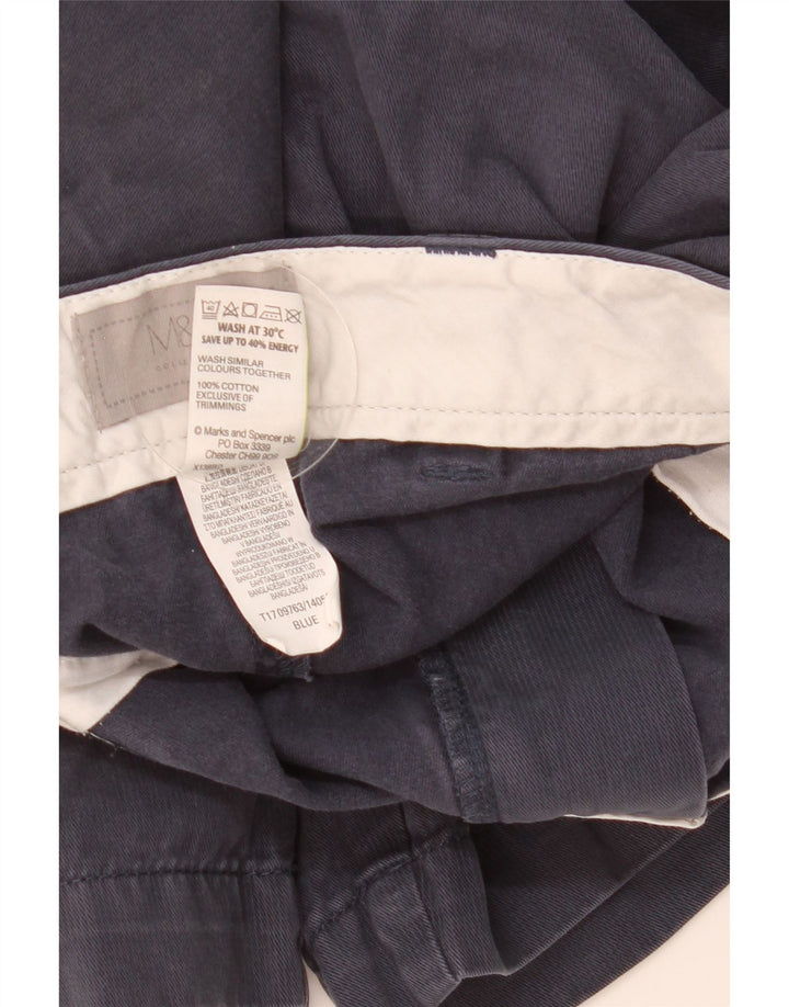 MARKS & SPENCER Pantaloncini chino da uomo W40 XL in cotone blu