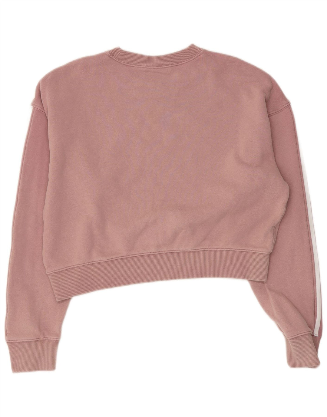 Felpa oversize corta ADIDAS da donna, maglione UK 10, piccolo cotone rosa