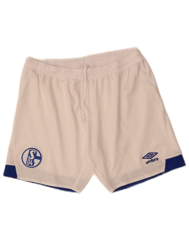 Pantaloncini sportivi da ragazzo UMBRO 13-14 anni XL Poliestere color block bianco