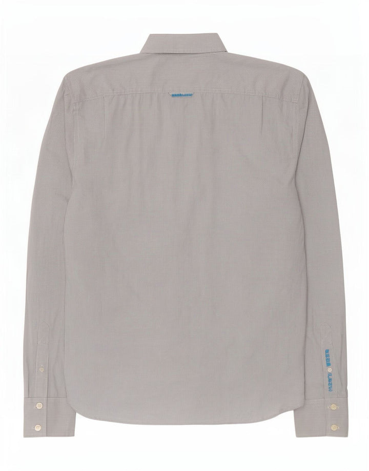 Camicia da uomo Superdry 2XL cotone a quadretti bianco