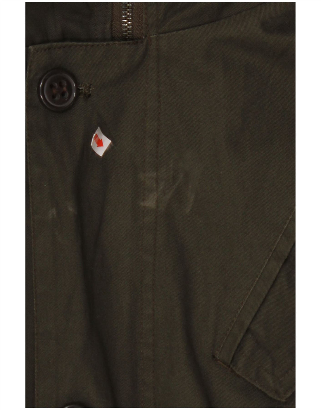 Giacca parka con cappuccio da uomo VINTAGE UK 40 grande cotone kaki