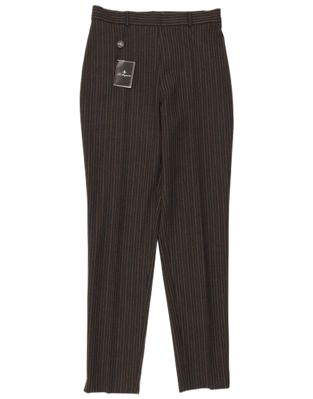 Pantaloni casual a vita alta da donna LES COPAINS IT 46 Large W30 L33 Nero