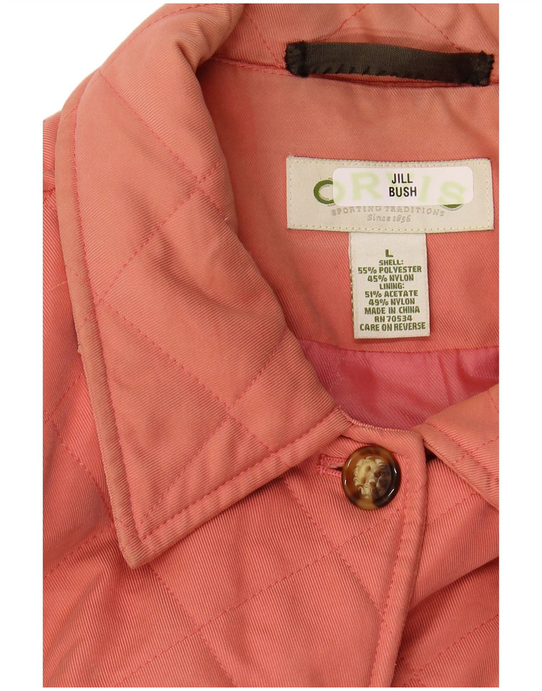 Giacca trapuntata da donna ORVIS UK 16 grande poliestere rosa